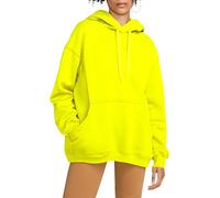 Hat and Beyond Womens Oversized Heavyweight Pullover Hoodie Fleece Essentials Sweatshirt XS-5XL, Neon Yellow, S