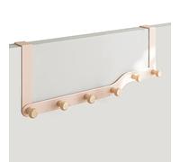 Hat-and-Coat Hook Heavy Duty Over Door Coat Hooks for Bedroom,Towel Rack for Bathroom/Kitchen,Over Door Hanger Storage,Over The Door Hook Hanger, Size : 7 hoo(Color:Pink Apricot(1pcs),Size:6 Hooks-4