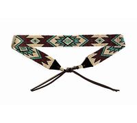 Hat Band, Beaded Hat Band, Cowboy, Western Jewelry, Leather, Aztec Style, Multi Colors, 7/8" X 21", Multicolor, M