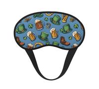 Hat Beer Printed Sleep Black Edge Eye Mask, with Good Shading Effect, is an Ideal Choice for Travel, Meditation, Etc