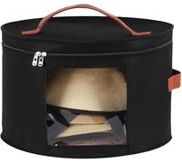 Hat Box-Hat Boxes for Women Storage Travel Hat Box Large Round Hat Carrier Case Organizer Cowboy Caps Storage Foldable Hat Box with Lid, Hat Storage Bag for Women, Caps Cowboy Hat Organizer for Close