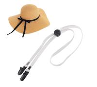 Hat Chin Strap, Hat Strap Clip | Windproof Lanyards Ribbon Clip Holder,Anti-Lost Chin Cord Retainer for Golf, Fishing, Boating, white