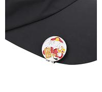 Hat Clip, Hat Clip Marker Ball Marker Magnetic Compact Cap Clamp Metal Gold Plating Removable Gift Supplies (Lucky/style)