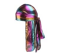 Hat Durag Headwear Men/Women Gift Tail Rag Silk Bandana Headwrap Polyester Baseball Caps Men's Hat Caps, d, One Size