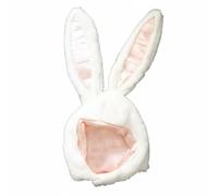 Hat Ear Cap Costume Headwear Hood Novelty Material With Hook And Loop Strap Suitable for cosplay parties Halloween events photo shoots social media daily wear, White
