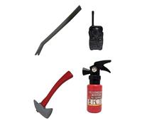 Hat Firefighter Kitchen Ware Stethoscope Shovel Water Bottle Halloween Cosplay Costume Accessories Firefighter