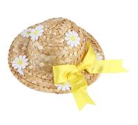 Hat for Kittens and Puppies, Yellow Daisy Style S | Weave, Sun Block Fit, Soft on Skin, Party and Photo Prop for Pets