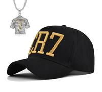Hat for Ronaldo, Baseball Hat Boys' Adjustable Baseball Cap, Funny Baseball Cap Suitable for Many Occasions, Circumference 54-60cm, Cool Outfit for Boy Black