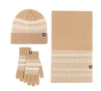 Hat Gloves and Scarf Set for Women, Thermal Gloves, 3pcs Winter Beanie Hat Scarf with Touchscreen Gloves Outdoor Sports Knitted Hats Thermal Touchscreen Gloves Long Scarf Neck Warmer Soft Fleece