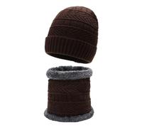 Hat Gloves Women Neck Warmer Cold Weather Gear Men Set For Winter Hat Neck Scarf Guys Suits Scarf Gloves Hat for Men (Coffee, One Size)
