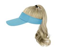 Hat Hair Extensions Baseball With Hair Attached Synthetic Curly Wig with (b Ponytail Hat Wig Outdoor Wig Hat Hat Wig
