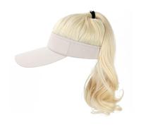 Hat Hair Extensions Baseball With Hair Attached Synthetic Curly Wig with Wig Ponytail Hat Wig Hat Hat Wig Outdoor (w
