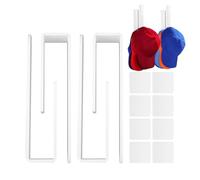 Hat Hangers For Wall - 4 Pieces Adhesive Acrylic Hat Display Rack | 7.67x6.9x2.16 Inch Hat Hooks For Wall | Multipurpose Wall Hook | Organiz