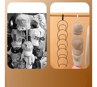 Hat holder, hat stand, hat hanger, hat holder, fine workmanship, iron, 5 pieces, punch-free, multi-layer for hat rack, space-saving, for on the go