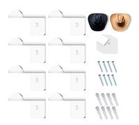 Hat Hooks The Wardrobe - Strong Adhesive Hats Hooks, Adhesive Hood Holder 2.8 Inches | 8 Pack Organizer for Baseball Cowboy Cap Rack, Multius