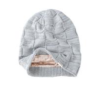 Hat Hut Womens Beanie Satin Lined Beanie Winter Hats for Women Men, Silk Lined Slouchy Beanie Hats Soft Warm Ski Hat Unisex (UK, Alpha, One Size, Light Grey)