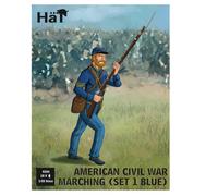 Hat Industrie 1:32 Scale American Civil War Marching (Set 1 Blue) Figures - 9334