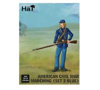 Hat Industrie 1:32 Scale American Civil War Marching (Set 2 Blue) Figures - 9335