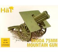 HAT Industrie 1/72 WWI Skoda 75mm Mtn Gun # 8244 - Plastic Model Figures
