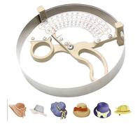Hat Measuring Tools, Stainless Steel Scissor Type Calipers for Head Circumference Measurement, Manual Compass Design for Accurate Adult Hat Sizing