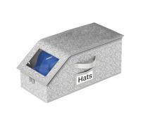 Hat Organizer | Hat Storage for Baseball Caps Stackable Holds up to 24,with Clear Window Display Bin for Bedroom Travel Cowboy Beanie Baseball