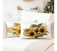 Hat Pillow Cases 2 Pack 50 x 70 cm Yellow Cushion Covers,Decorative Pillows, Nvisible Zipper Cushion Inserts, Double Sided High-Definition Printing Sofa Cushions, Decor is Give Gifts for Women 0R-966