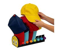 Hat Rack - Rainbow Hand Baseball Cap Organizer For 7 Hats With Non-Slip ABS Display Stand For Wardrobes And Entryway, Modern Bedroom Cap Storage Office Holder | Closet, Dorm Bedroom 30.1x10.5x8.9cm