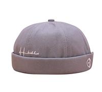 Hat Rimless Colour Hat Men Women Solid Mechanic Sailor Casual Cap Baseball Caps Cap Black Men's Snapback, gray, One Size