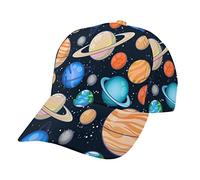 Hat Set of Solar System Planets Baseball Cap Mercury Venus Earth Mars Jupiter Saturn Uranus Neptune Pluto Colorful Adjustable Snapback Hats Ball Hat Sport Caps for Men Women Fashionable
