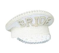 Hat Shimmering Captain Hat Crystal Sailor For Music Festivals Sparkly Crystal Pearls Captain Versatile