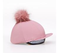 Hat Silk with Interchangeable Faux Fur Pom Poms - Stretch Fit, Peaked Design