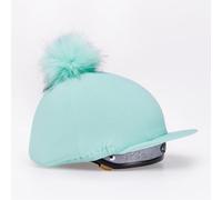 Hat Silk with Interchangeable Faux Fur Pom Poms - Stretch Fit, Peaked Design