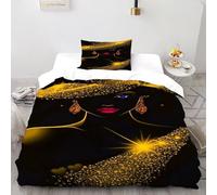 Hat Sparkle Bedding Set 3D Digital Printing Fashion Human Duvet Cover Set Microfiber Comforter Cover Universal for All Seasons Pillowcase Single（135x200cm）