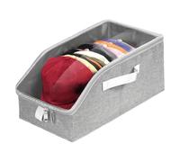 Hat Storage Container - Baseball Cap Box With Clear Lid, Versatile Stackable Rack, Heavy Duty Storage Unit, Compact Garbage Bin For Clothes | Usati