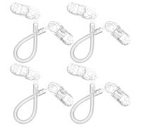 Hat Strap Fasteners 4pcs PC Spring Clips 7.87 Inch for Cap | Anti-drop Retractable Chain, Portable Compact Design, Golf and Camping Use, Finish