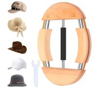 Hat Stretcher for Fitted Hats Adjustable 4 Way Wood Cowboy Hat Stretcher Solid Wood Hats Shaper and Enlarger Tool for Men & Women Baseball Caps and More(Style 2)