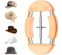 Hat Stretcher for Fitted Hats Adjustable 4 Way Wood Cowboy Hat Stretcher Solid Wood Hats Shaper and Enlarger Tool for Men & Women Baseball Caps and More(Style 1)