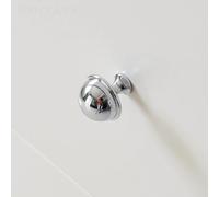 Hat Style Brass Wardrobe Handles Simple Chrome Plated Silver Drawer Single Hole Knobs Kitchen Cabinet Copper Pulls(Knob-30mm)