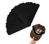 Hat Sweat Liner for Cap, 50pcs Black Absorbent Hat Liners for Caps, Hat Sweat Protector, Cap Liners for Baseball Caps