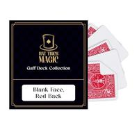 Hat Trick Magic Bicycle Rider Back Gaff Playing Card Decks (Blank Face, Red Back)
