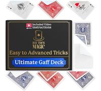 Hat Trick Magic Bicycle Rider Back Gaff Playing Card Decks (Ultimate Mixed Gaff Deck)
