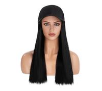 Hat Wig Ladies Hat Wig Fashion Breathable Baseball Cap Long Straight Hair Wig Ladies Fashion Wig Cap Wig Cap(03)