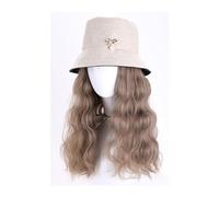 Hat Wig Long Curly Wig, Exquisite Fashionable Wig Cap, Women's Wig Cap, Suitable For Music Festivals, Theme Parties, Weddings, Concerts, Dates Wig Cap(01)