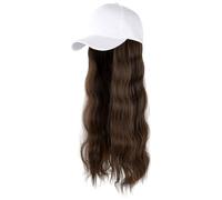 Hat Wig Wig Cap Fashionable Natural Peaked Cap Women's Long Curly Wig Cap Realistic Wig Cap Adjustable Wig Cap Wig Cap(B)