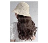 Hat Wig Women's Wig Cap, Brown And Black Wig Cap, Wavy Wig Cap, Natural Looking Synthetic Heat-resistant Fiber Wig, Suitable For Daily Party Use Wig Cap(01)