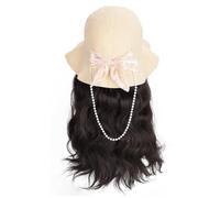 Hat Wig Women's Wig Cap, Long Curly Wig Cap, Wavy Fashion Wig Cap, Suitable For Daily Theme Parties, Concerts, Dates Wig Cap(01)