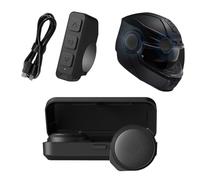 HAT Wireless Display - Wireless Display with LED Display, Portable Helmet with Charging Case for Motorcycle Riding and Travelling, Portable Bike Accessories, Rechargeable Helmet For Motorcycle