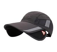 Hat with Ear Flaps Men's Hat Parasol Baseball Cap Retractable Brim Hat Summer Sun Cream Breathable Cap Cycling Sun Hat Hood Driver, gray, One Size Fits All