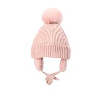 Hat with Ear Flaps Winter Thick Baby Hat with Earflap Wool Plush Children Knitted Cap for Girls Boys Warm Kids Accessories(3)