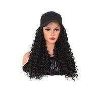 Hat with Hair Synthetic Baseball Cap With Hair Extensions Straight Blonde Hat Wig Adjustable For Woman Brown Black Color